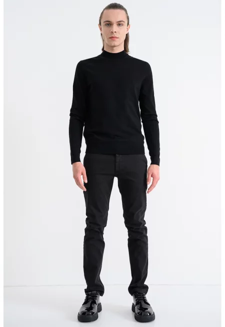 Слим пуловер San Marc - Черен