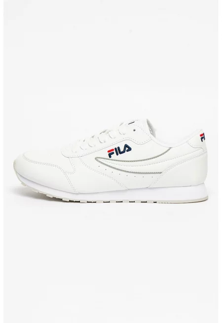 Спортни обувки Orbit от еко кожа с бродирано лого - Бял