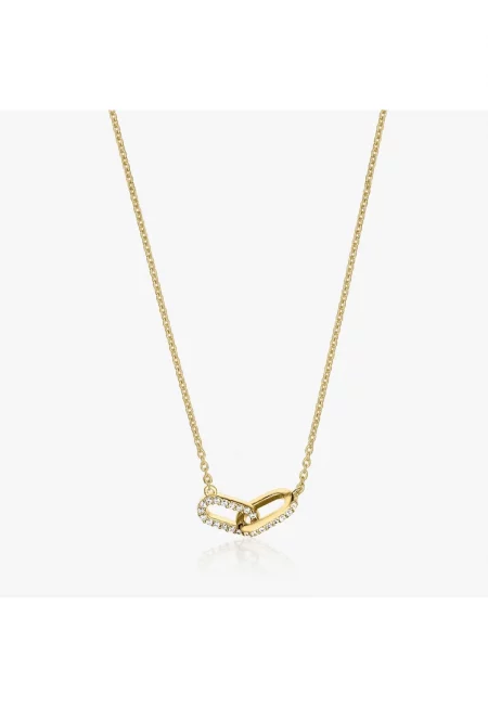 Сребърно колие Golden Jessica - Цирконий