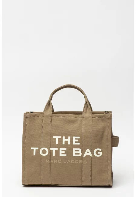 Средноголяма шопинг чанта The Canvas - Бял/Каки