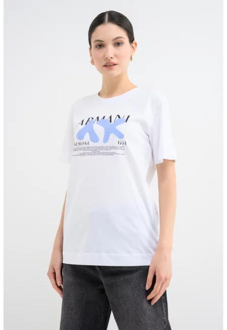 Стандартна тениска с лого - Бял/Черен/Син