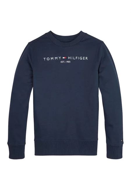 Суитшърт с лого - Бял/Тъмносин