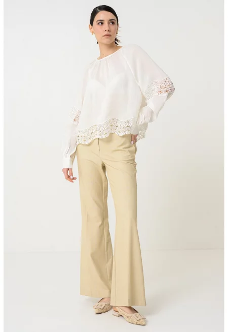 Свободна блуза с дълги ръкави