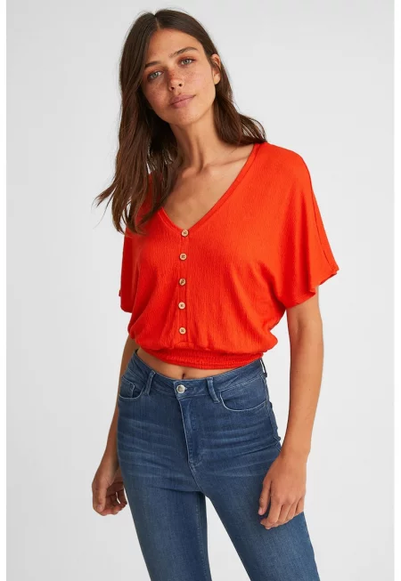 Свободна къса блуза