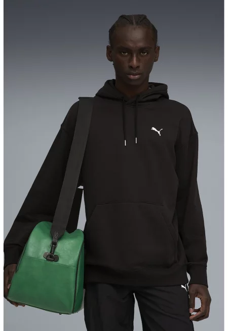 Свободно худи ESS с джоб кенгуру - Черен