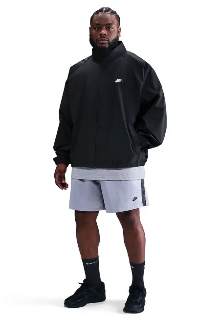 Свободно яке с реглан ръкави - Бял/Черен