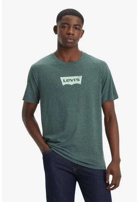 Тениска от памук с овално деколте