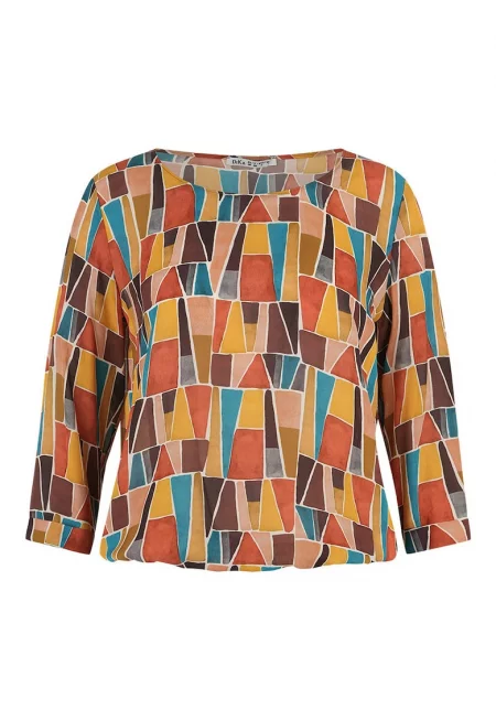 Блуза с геометричен модел