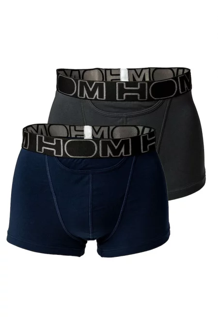 Боксерки с лого на талията - 2 чифта - Сив/Син
