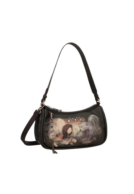 Чанта - дамска -  39702-309 - черна - екологична кожа - Черна