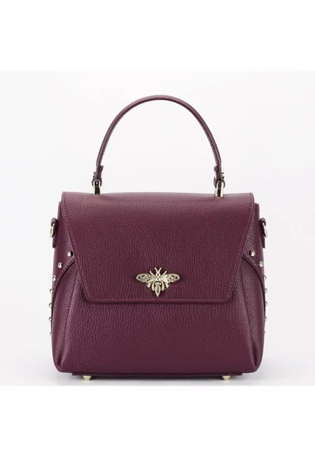 Чанта от естествена кожа с аксесоар пчела B-1505A 123