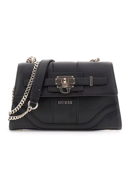 Чанта през рамо от еко кожа с презрамка с верижка