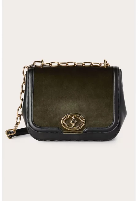 Чанта през рамо с презрамка с верижка