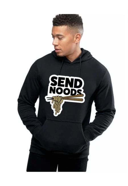 Черна мъжка качулка - Send Noods