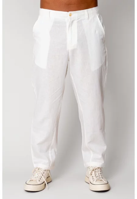 Дълъг панталон IN с копче Бял 17601