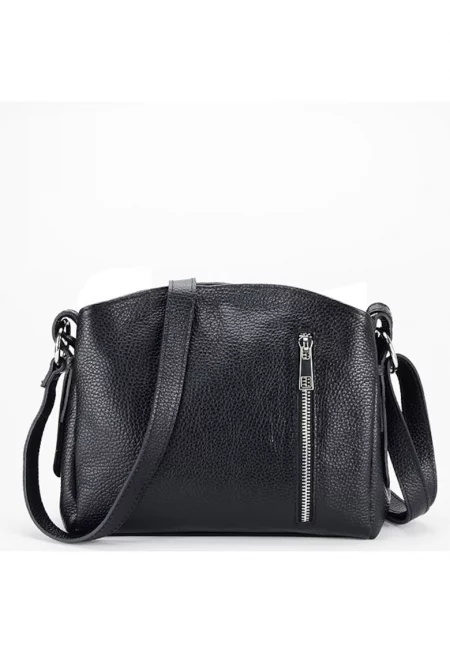 Дамска чанта от естествена кожа 8923 123 15661 - Черен