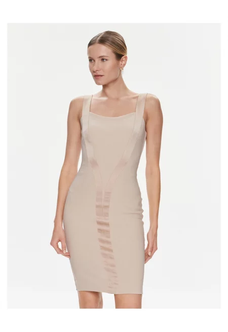 Дамска коктейлна рокля Marciano Guess - бежова