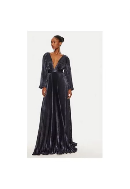 Дамска рокля -  S00813 - Синтетичен материал - Син