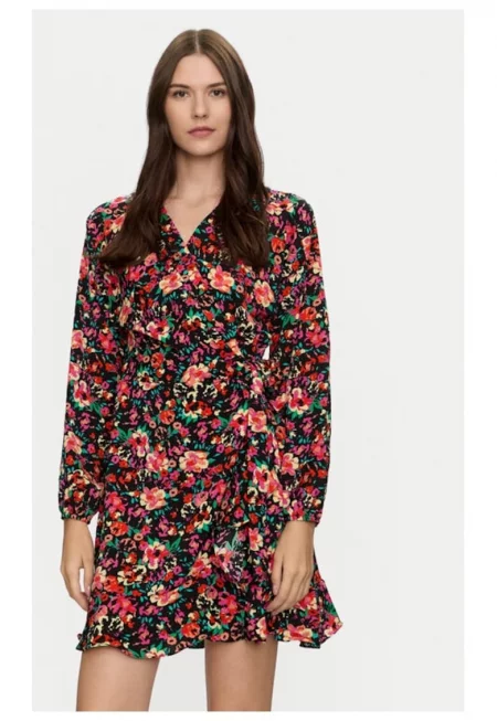 Дамска рокля - смела душа - Многоцветна - Памук