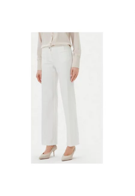 Дамски панталон  14002252 - Памук/Полиестер - Бял - Бял