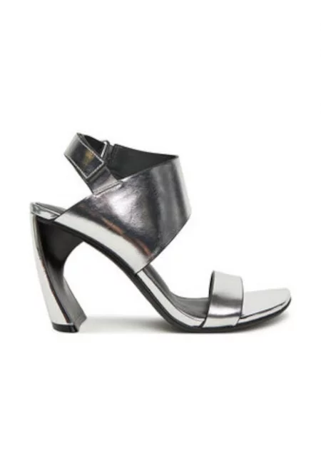 Дамски сандали -  304945328 - естествена кожа - сребрист -