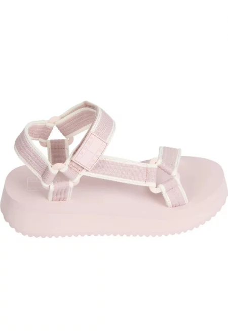 Дамски сандали -  полиестер - розови