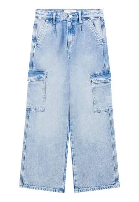 Дънки с широк крачол - Светлосин