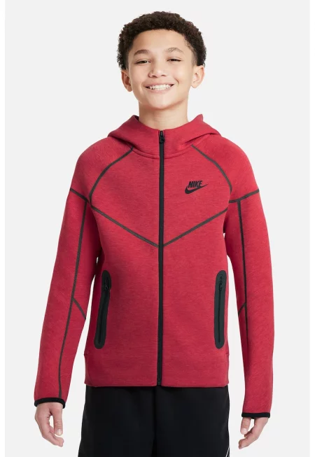 Детски суичър  Tech Flc Fz FD3285672 - - Червен/Черен