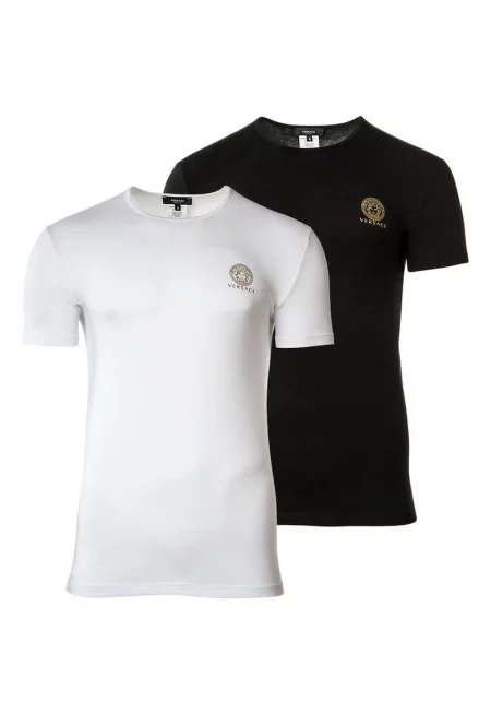 Домашна тениска - 2 броя - Бял/Черен