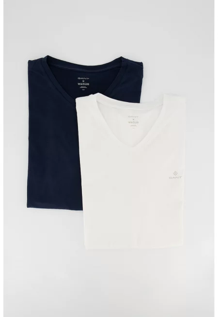 Домашни тениски с шпиц и лого - 2 броя