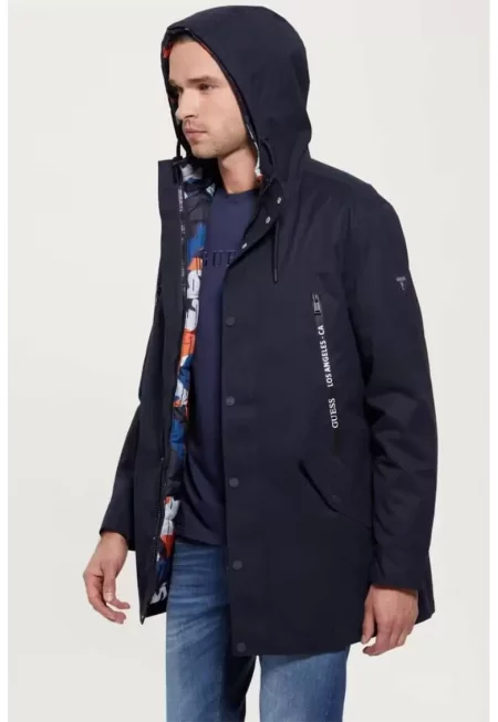 Двулицево зимно яке с капитониран дизайн - Бял/Оранжев/Син