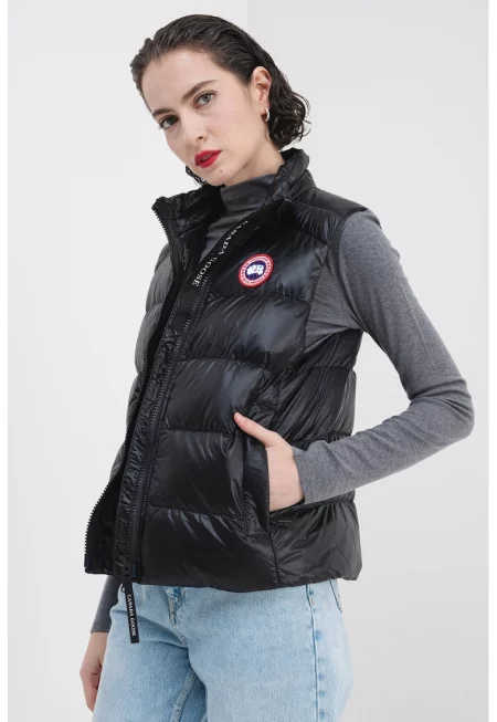 Елек с цип и странични джобове - Избеляло черно