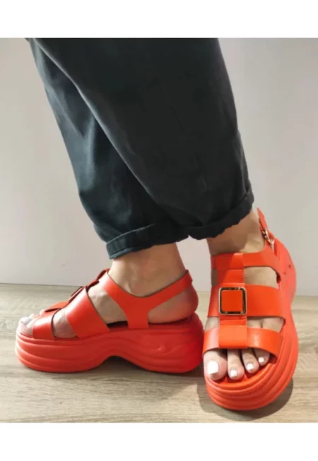 Ежедневни дамски сандали  4003 11-N оранжеви - Оранжев