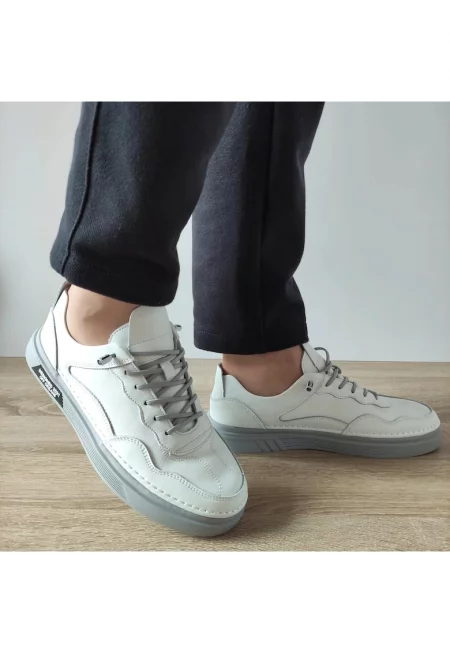 Ежедневни мъжки обувки  6023 White - Бяло