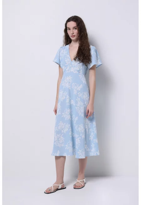 Флорална шпиц рокля