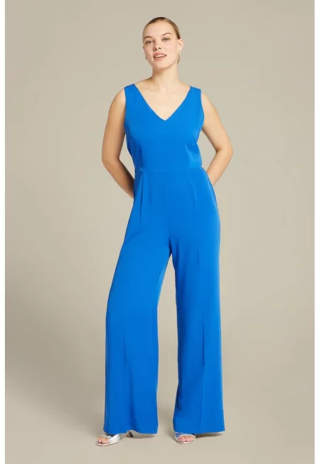 Гащеризон без ръкави с шпиц - Кралско Синьо