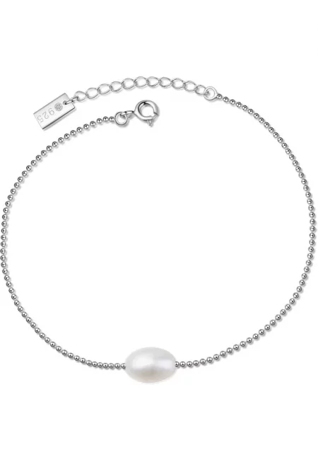 Гривна Misaki 29265 с перла - Бял