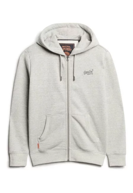 Худи с цип - Сив