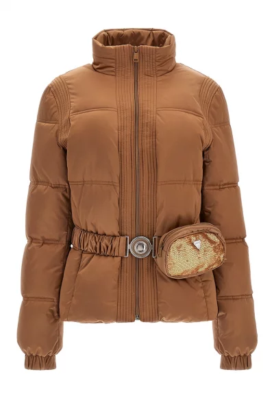 Капитонирано зимно яке с отделящ се колан