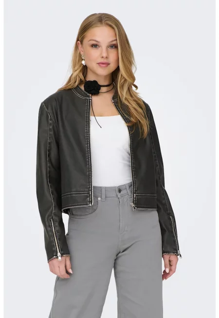 Късо яке от еко кожа