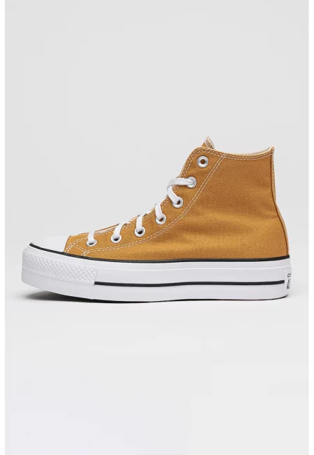 Кецове Chuck Taylor All Star с лого - Бял/Черен/Охра