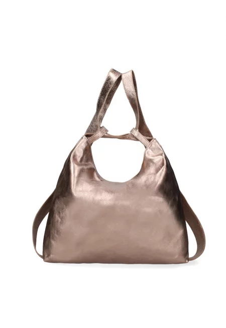 Кожена чанта Хобо Edera - Бронз