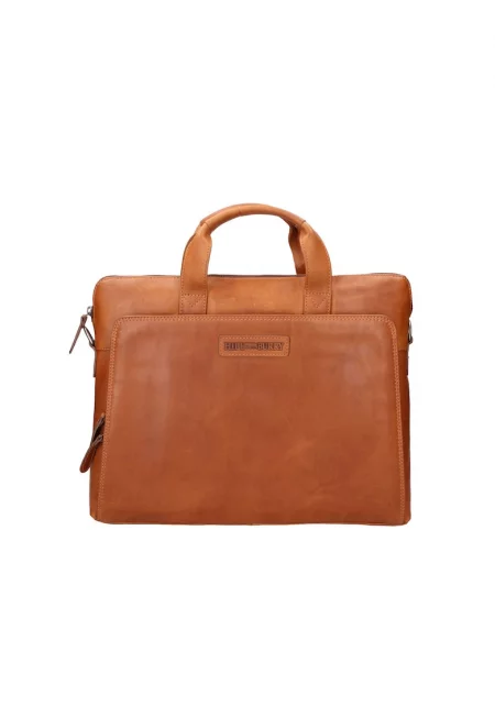 Кожена чанта с отделяща се презрамка - Кафяв