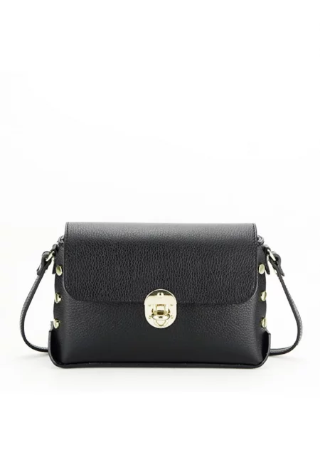 Малка чанта от естествена кожа 8958 124 Черна 13489 - Черен