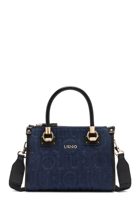 Малка дънкова чанта - Тъмносин