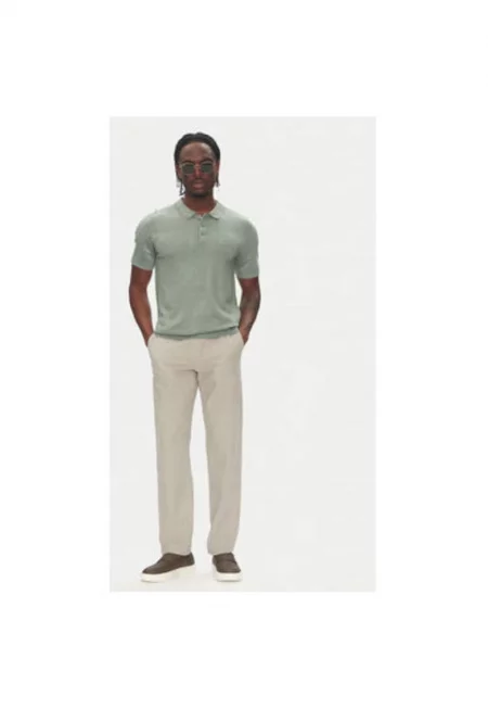 Мъжка поло риза  30-800159 - вискоза/найлон - зелена - Зелен