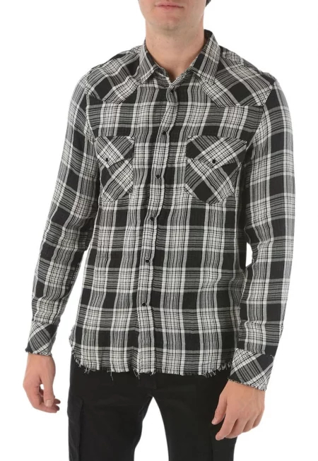 Мъжка риза  S-East - памук - черна -