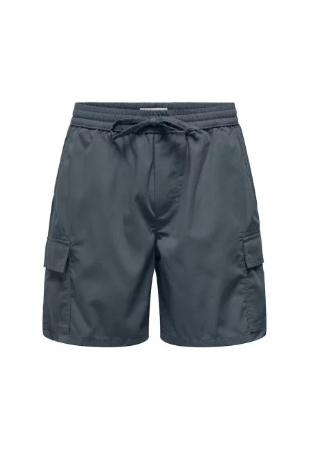 Мъжки спортни къси панталони  Sons - 22034462 - Памук/Полиестер - 45797 - Сив