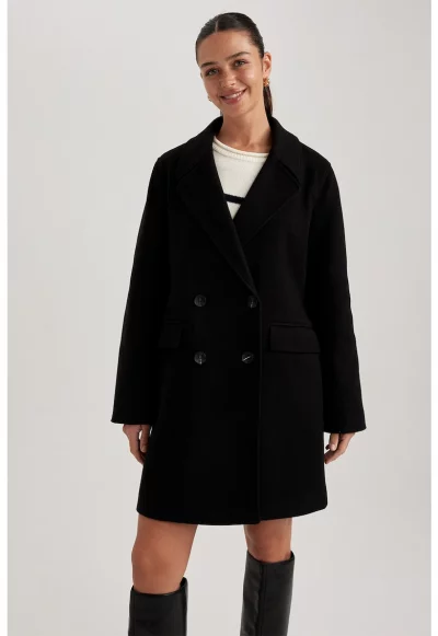 Палто с двуредно закопчаване