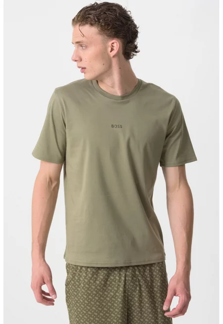 Памучна къса пижама - Зелени аспержи